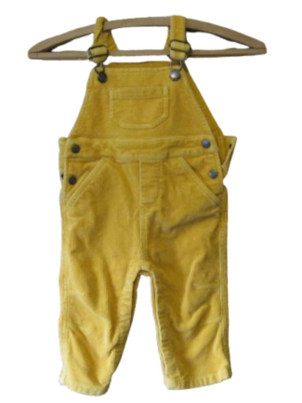 Hanna Andersson Yellow Corduroy Overalls - 18-24 months